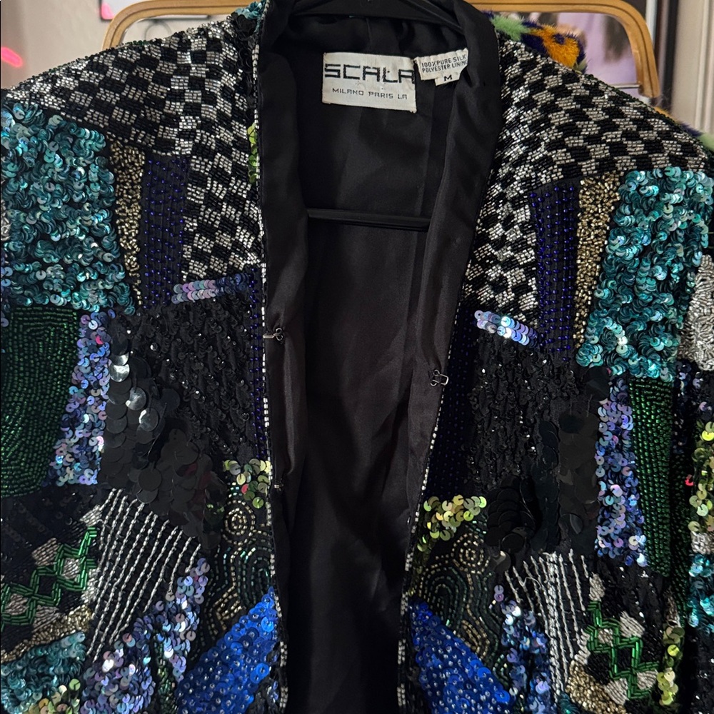 Scala Vintage Sequin Statement Jacket - Picture 11 of 16